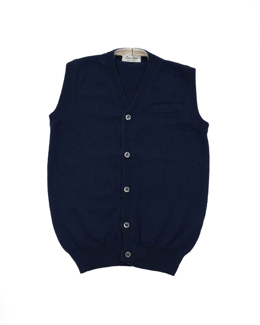 Rosario V-Neck Sleeveless Cardigan with Buttons