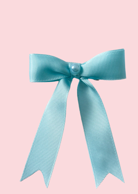 Aurora Light Blue Bow Barrette