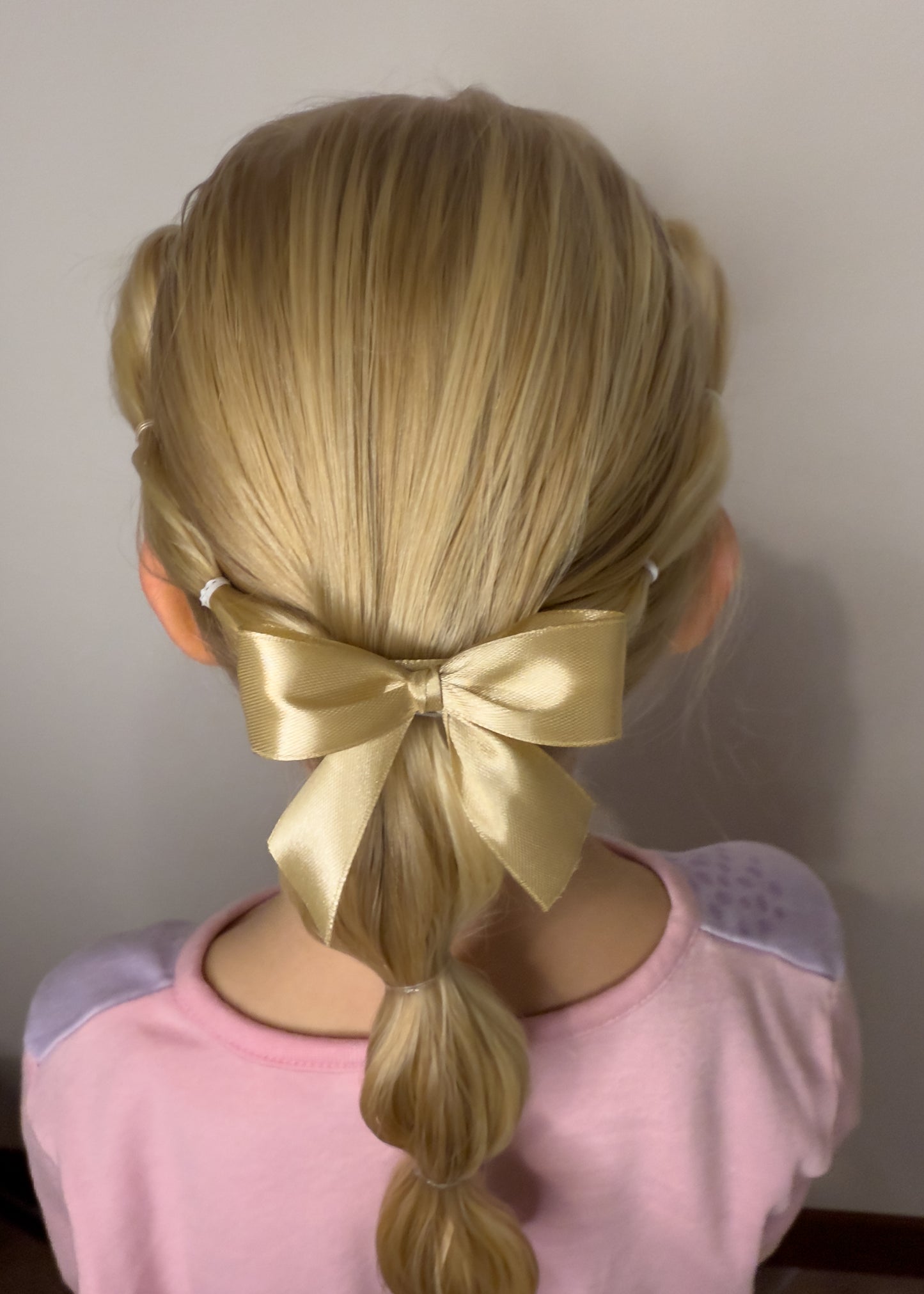 Light Beige Bow Barrette