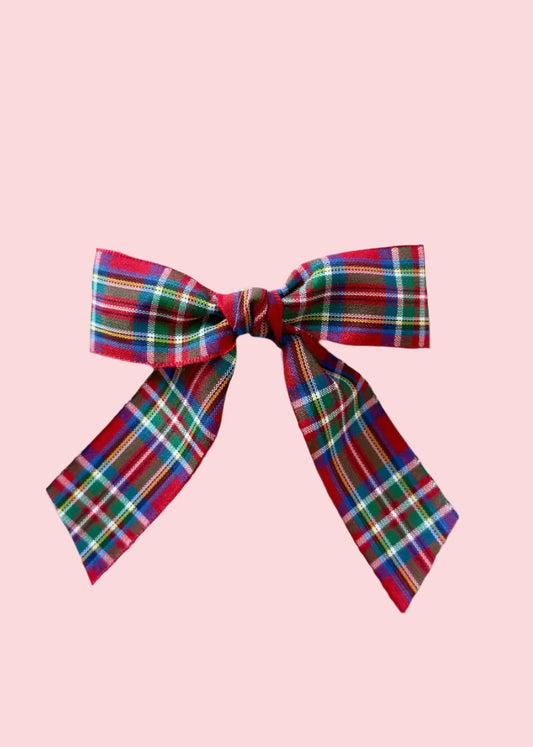 Tartan Bow Barrette