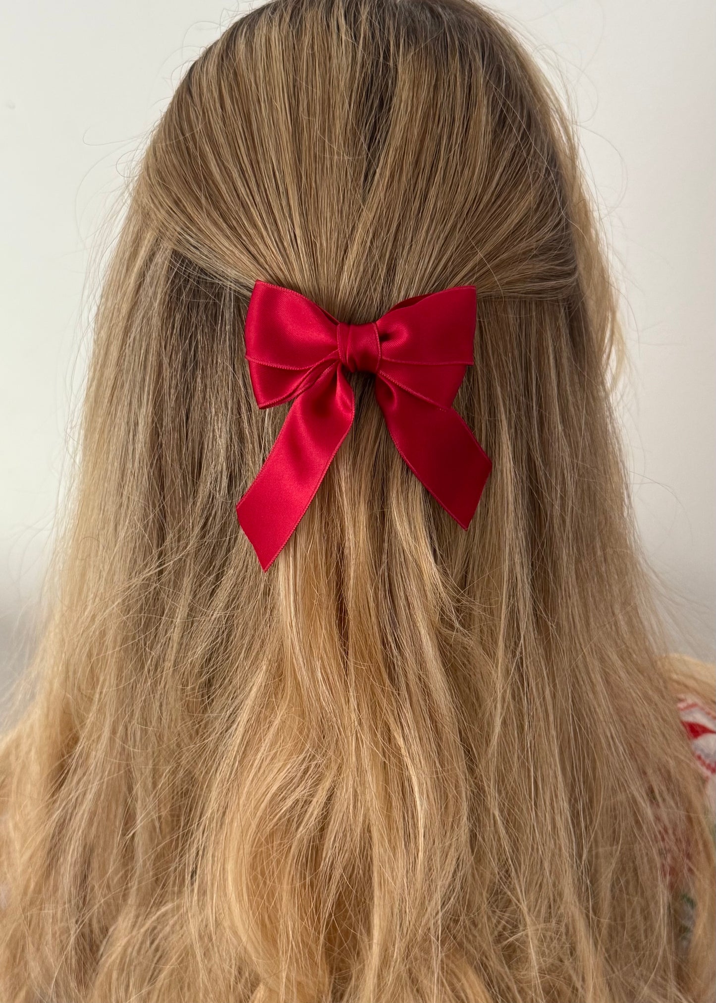 Burgundy Double Bow Barrette