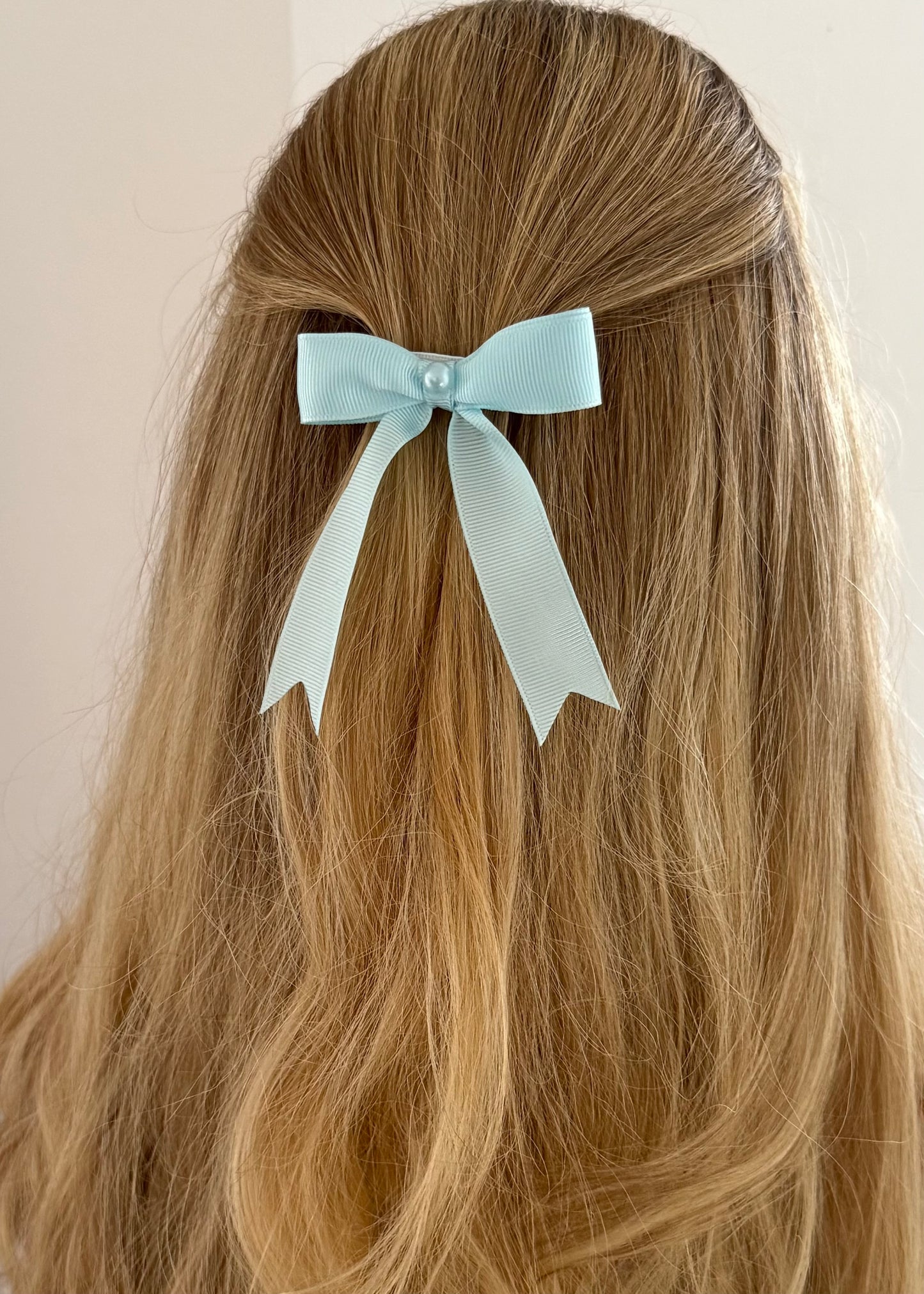 Aurora Light Blue Bow Barrette