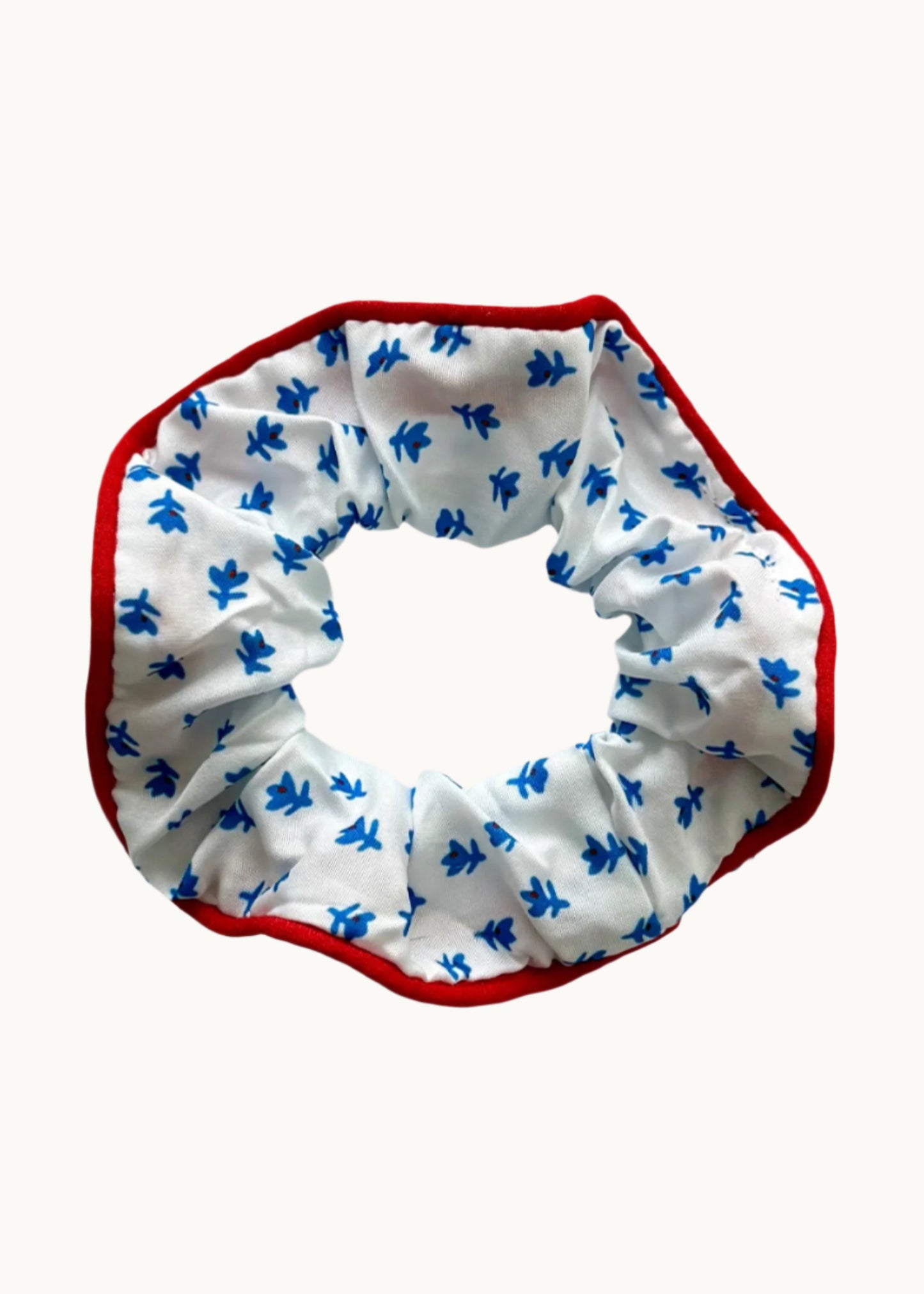 Dreamy Blue Flower Scrunchie